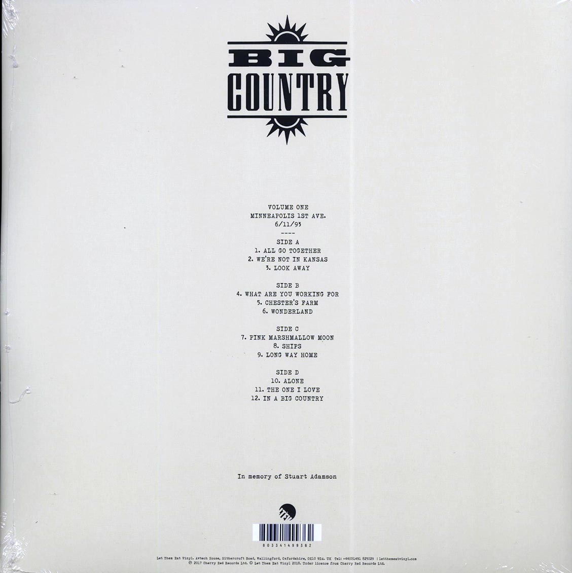 Big Country - We're Not In Kansas: The Live Bootleg Series 1993-1998 Volume 1 (ltd. ed.) (2xLP) (yellow vinyl) Vinyl Record