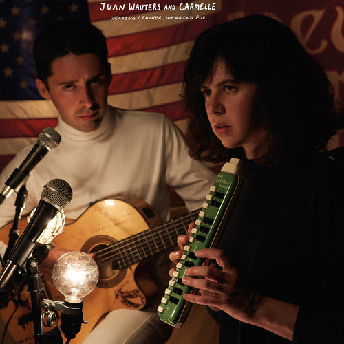 the album cover for Juan Wauters & Carmelle - Wearing Leather, Wearing Fur [Limited Edition Vinyl]