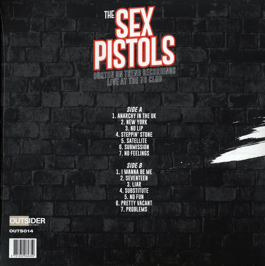 Sex Pistols - Burton On Trent Recordings: Live At The 76 Club Vinyl Record