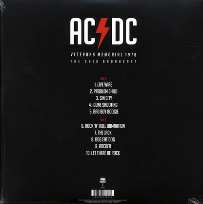 ACDC Veterans Memorial 1978: The Ohio Broadcast ltd. ed. red Vinyl Record