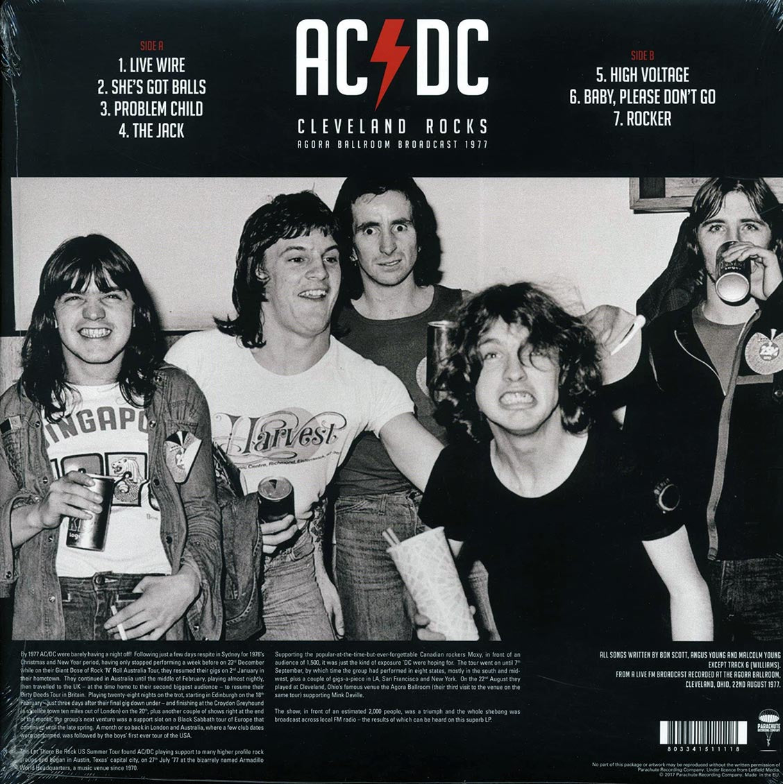 ACDC Cleveland Rocks: Agora Ballroom Broadcast 1977 ltd. ed. deluxe edition remastered Vinyl Record