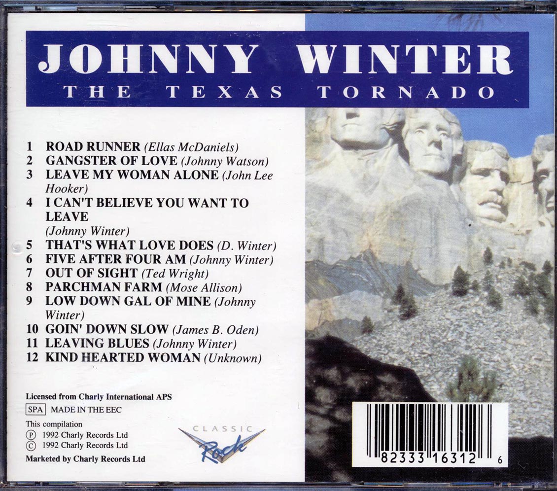 Johnny Winter - The Texas Tornado Music CD