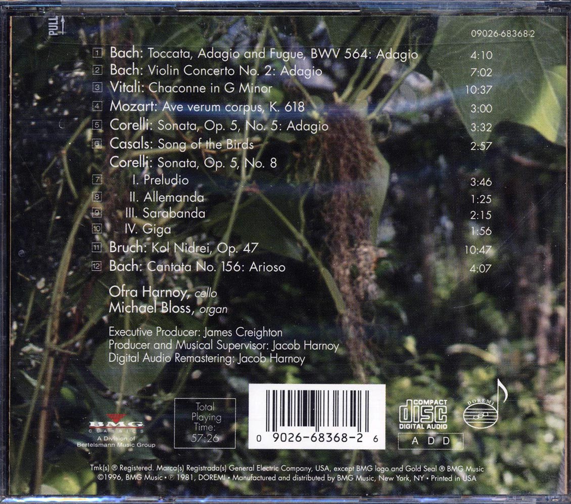 Ofra Harnoy - Collection Volume 1 Music CD