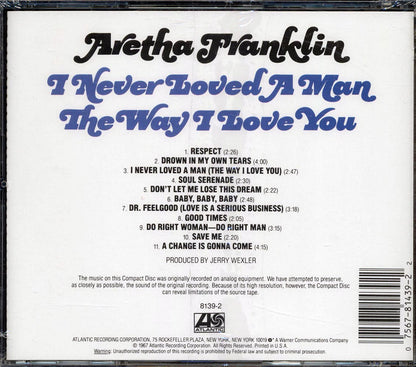 Aretha Franklin - I Never Loved A Man The Way I Love You (marked/ltd stock) Music CD