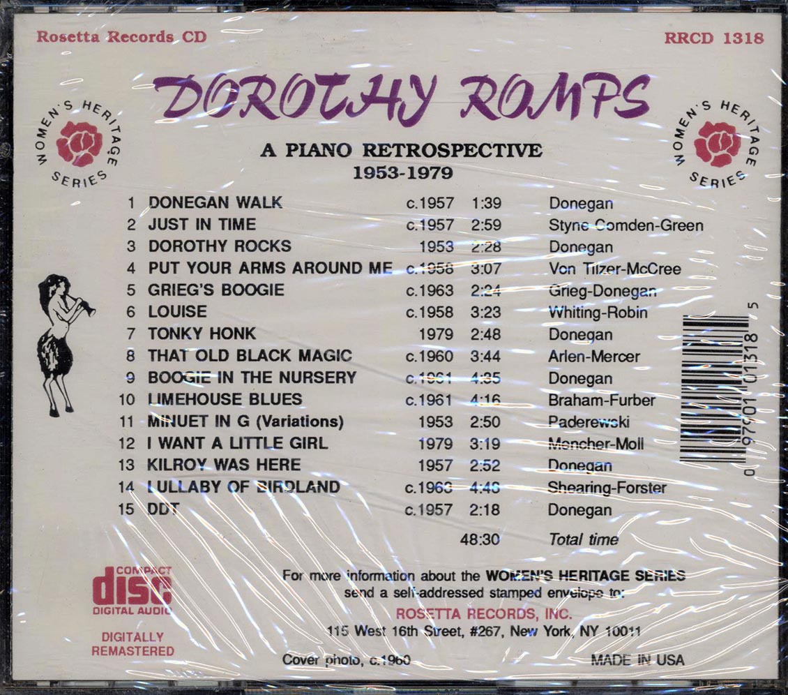 Dorothy Donegan - Dorothy Romps: A Piano Retrospective 1953-1979 Music CD