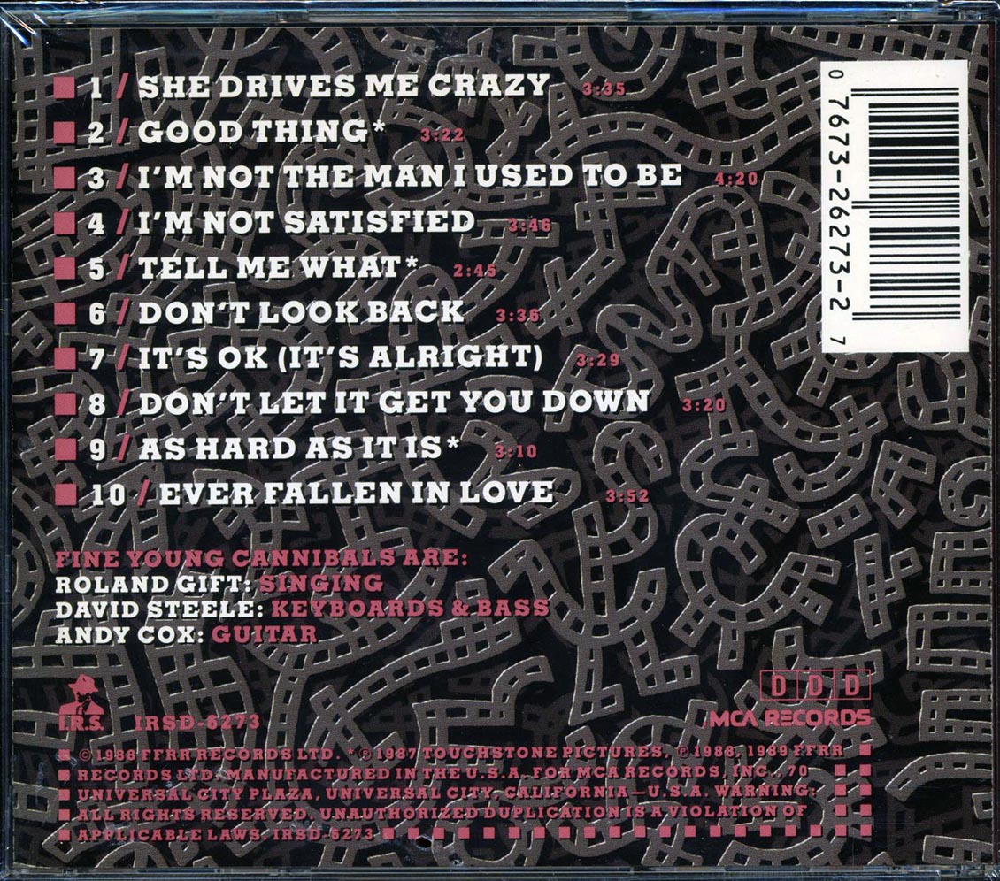 Fine Young Cannibals - The Raw & The Cooked Music CD