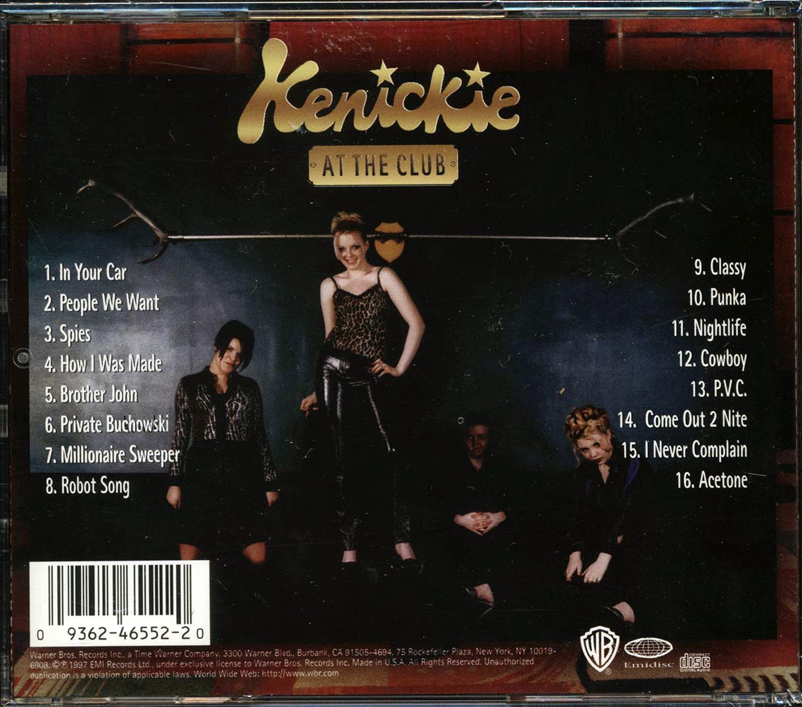Kenickie - At The Club Music CD