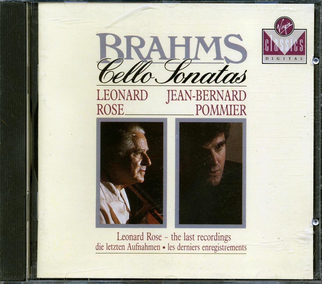 Leonard Rose, Jean-Bernart Pommier, Brahms - Brahms: Cello Sonatas Music CD