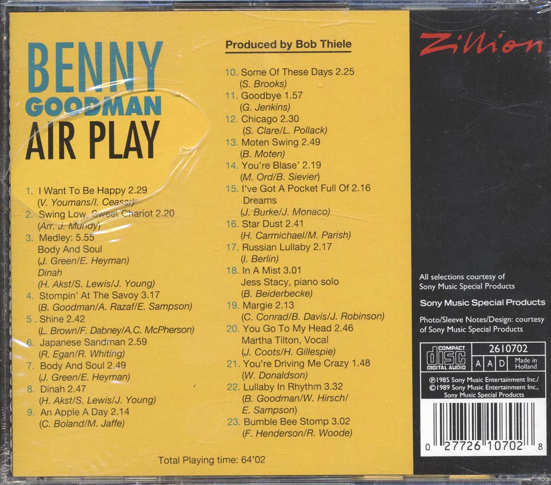 Benny Goodman - Air Play Music CD