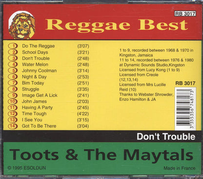 Toots & The Maytals - Don't Trouble: Reggae Best Music CD