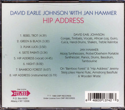David Earle Johnson, Jan Hammer - Hip Address Music CD