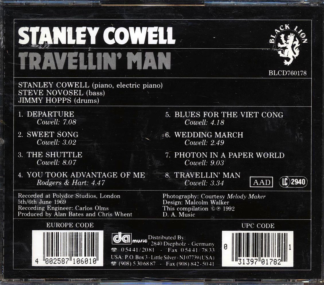 Stanley Cowell - Travellin' Music CD