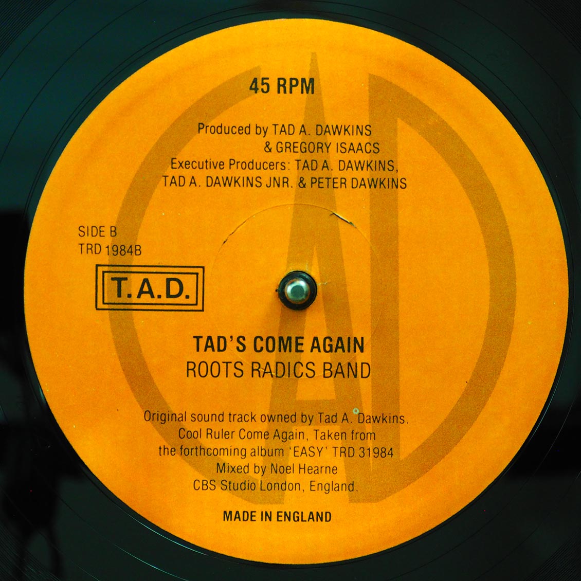 Gregory Isaacs - Cool Ruler Come Again (Extended Mix)  /  Roots Radics - Tad's Come Again (orig. press) 12" Vinyl Record
