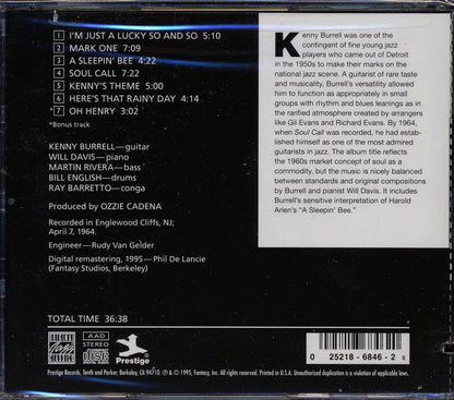 Kenny Burrell - Soul Call (marked/ltd stock) Music CD