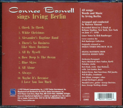 Connee Boswell - Miss Connee Boswell Sings Irving Berlin: A Golden Anniversary Tribute Music CD