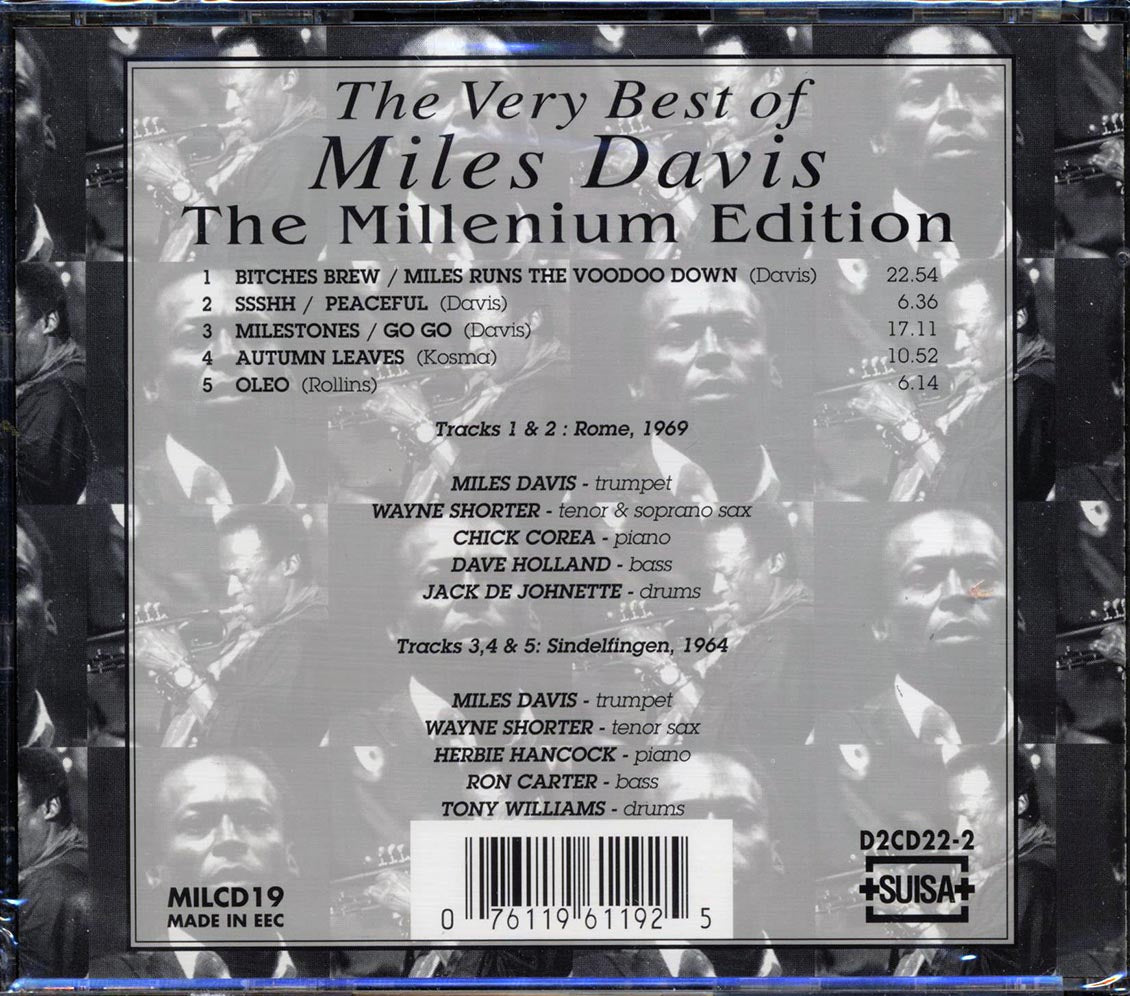 Miles Davis - The Very Best Of Miles Davis: The Millenium Edition Music CD