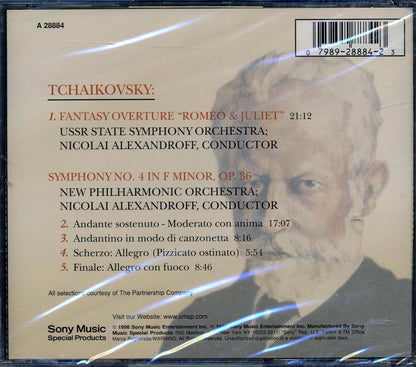 Tchaikovsky - Fantasy Overture; Symphony No.4 In F Minor, Op. 36 Music CD