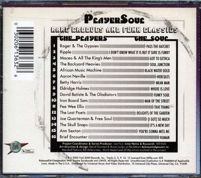 Aaron Neville, Eldridge Holmes, Pee Wee Ellis, Etc. - Player Soul: Rare Grooves And Funk Classics Music CD