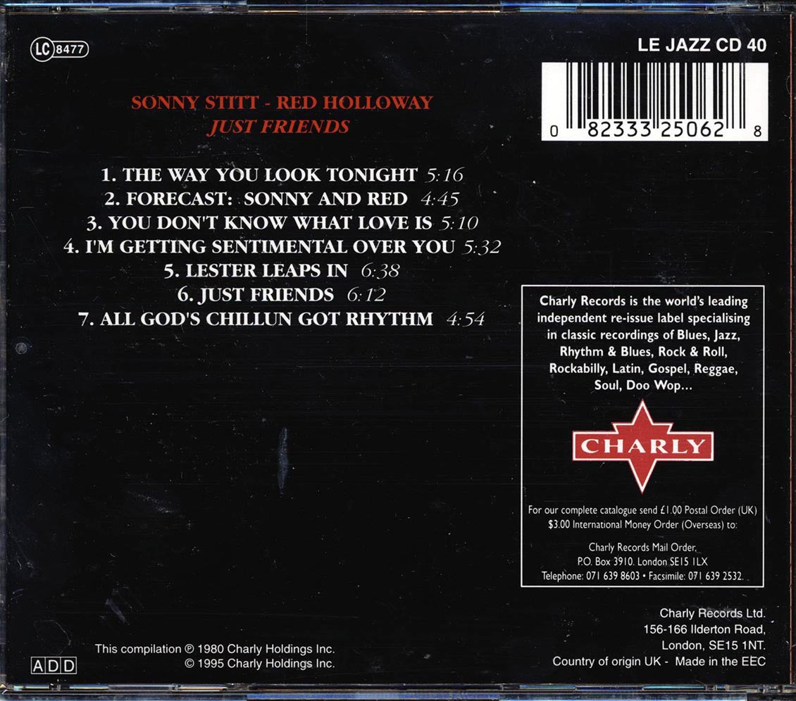 Sonny Stitt, Red Holloway - Just Friends Music CD