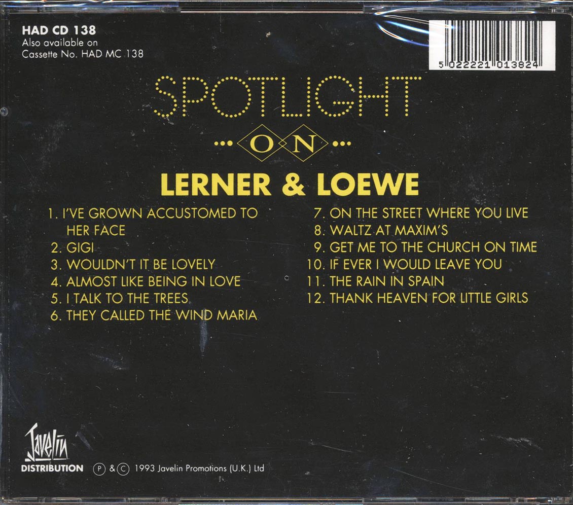 Lerner & Loewe, Various - Spotlight On Lerner & Loewe Music CD