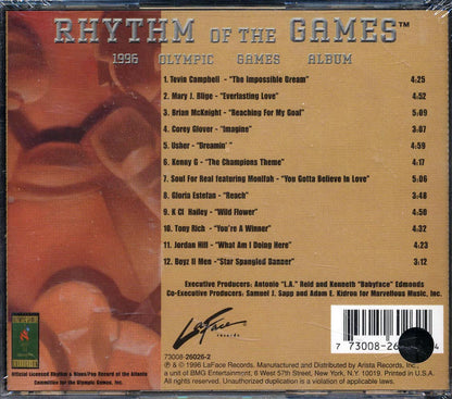Mary J Blige, Usher, Kenny G, Gloria Estefan, Boyz II Men, Etc. - Rhythm Of The Games: 1996 Olympic Games Album (marked/ltd stock) Music CD