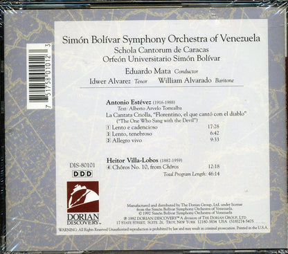 Simon Bolivar Symphony Orchestra Of Venezuela, Eduardo Mata - Estevez: La Cantata Criollo / Villa-Lobos: Choros No. 10 Music CD