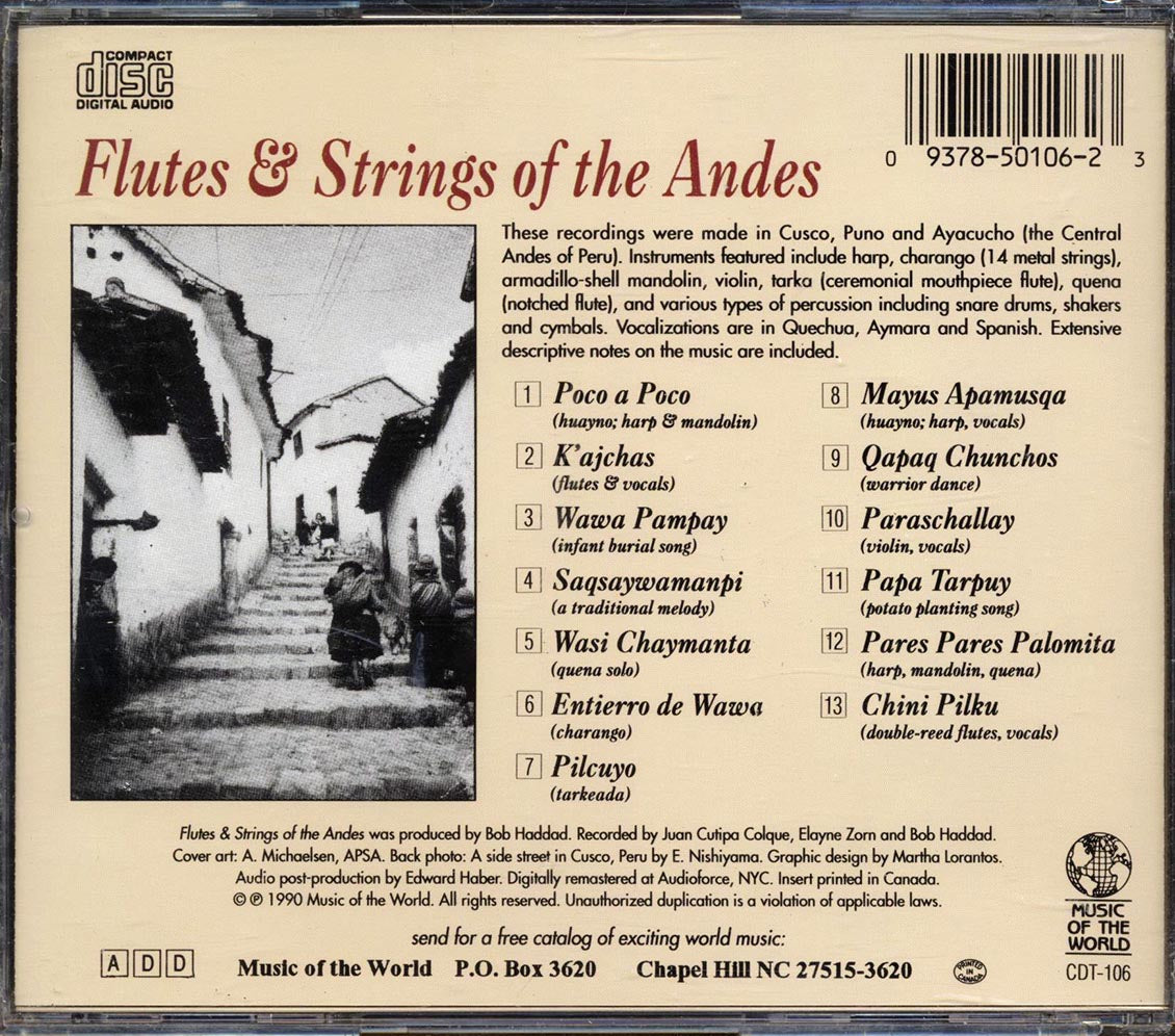 Various - Flutes & Strings Of The Andes Music CD
