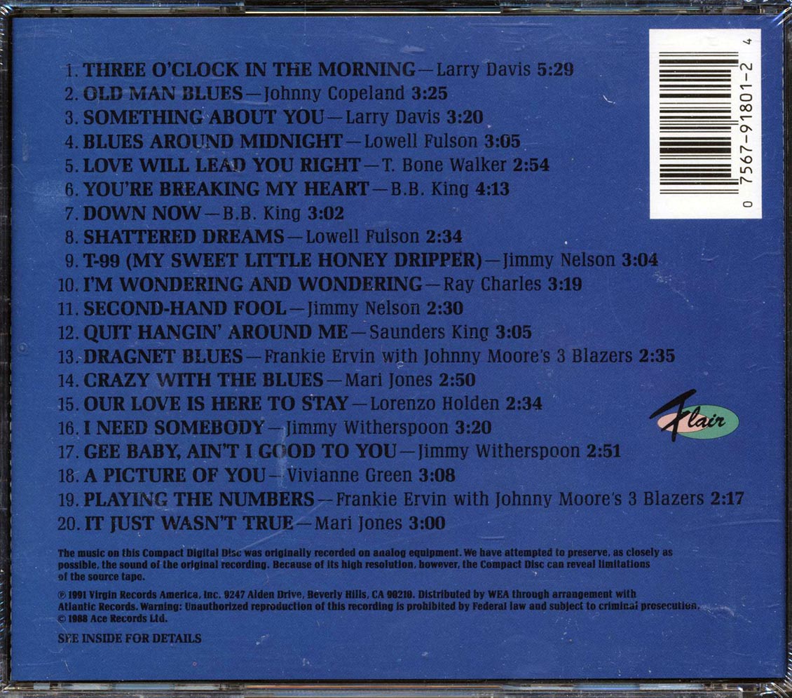 Lowell Fulson, Jimmy Nelson, Ray Charles, Etc. - Blues Around Midnight Music CD