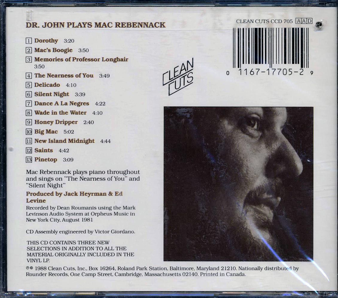 Dr. John - Dr. John Plays Mac Rebennack Music CD