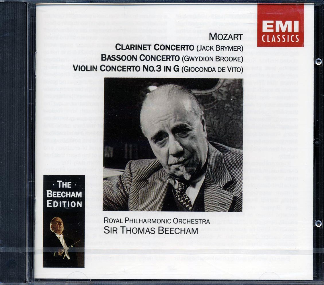 Mozart, Royal Philharmonic Orchestra, Sir Thomas Beecham - Mozart: Concertos Music CD