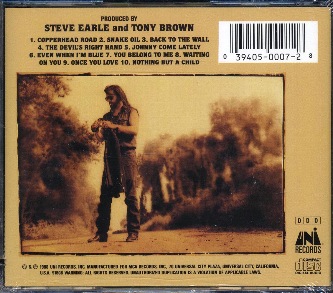 Steve Earle - Copperhead Road (marked/ltd stock) Music CD