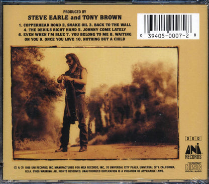 Steve Earle - Copperhead Road (marked/ltd stock) Music CD