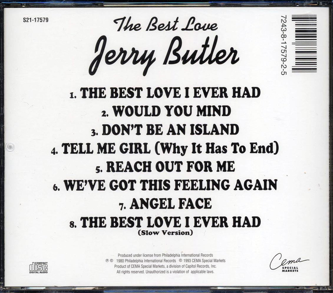 Jerry Butler - The Best Love Music CD