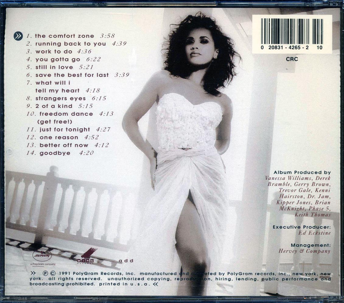 Venessa Williams - The Comfort Zone Music CD
