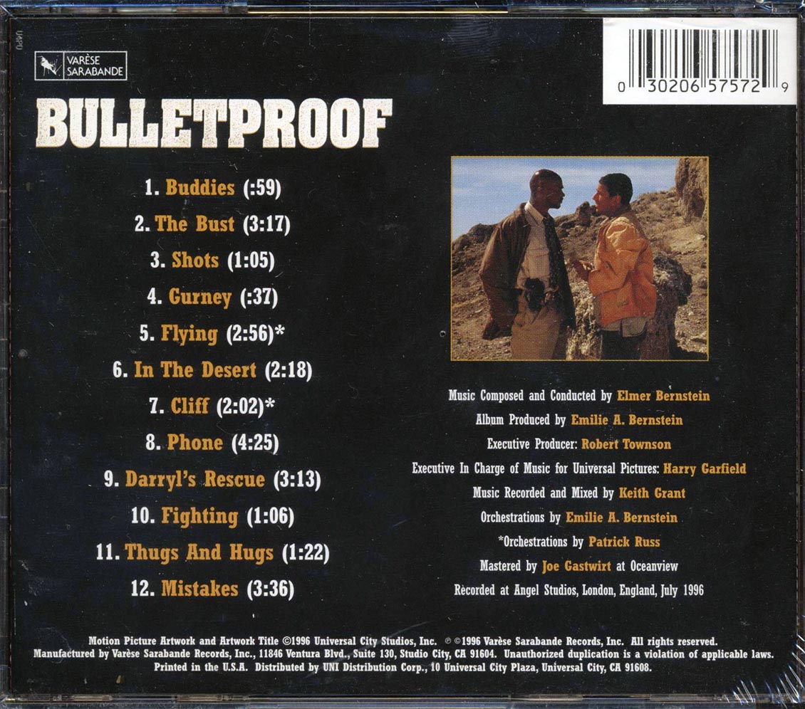 Elmer Bernstein - Bulletproof: Original Motion Picture Score Music CD