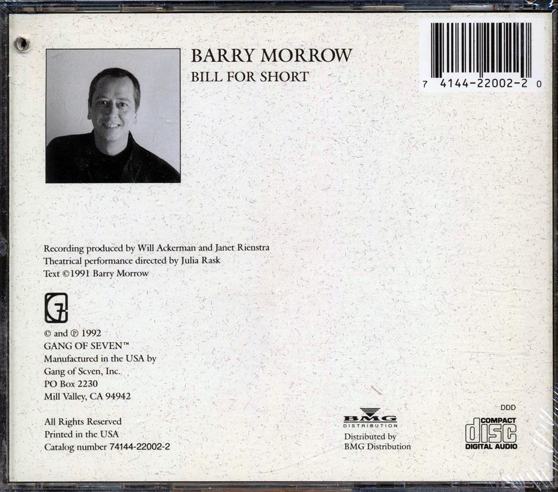 Barry Morrow - Bill For Short Music CD