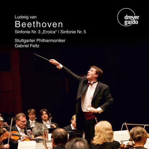 the album cover for Beethoven / Stuttgarter Philharmoniker / Feltz - Symphonies Nos. 3 & 5