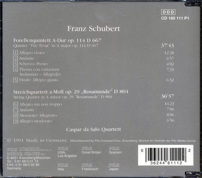 Franz Schubert, Caspar Da Salo Quartett - Forellenquintett Music CD