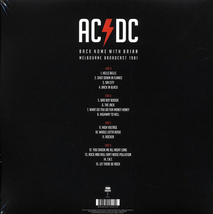 ACDC Back Home With Brian: Melbourne Broadcast 1981 2xLP white Vinyl Record
