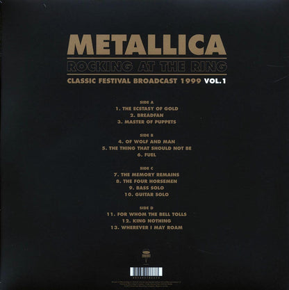Metallica Rocking At The Ring Volume 1: Classic Festival Broadcast 1999 2xLP Vinyl Record