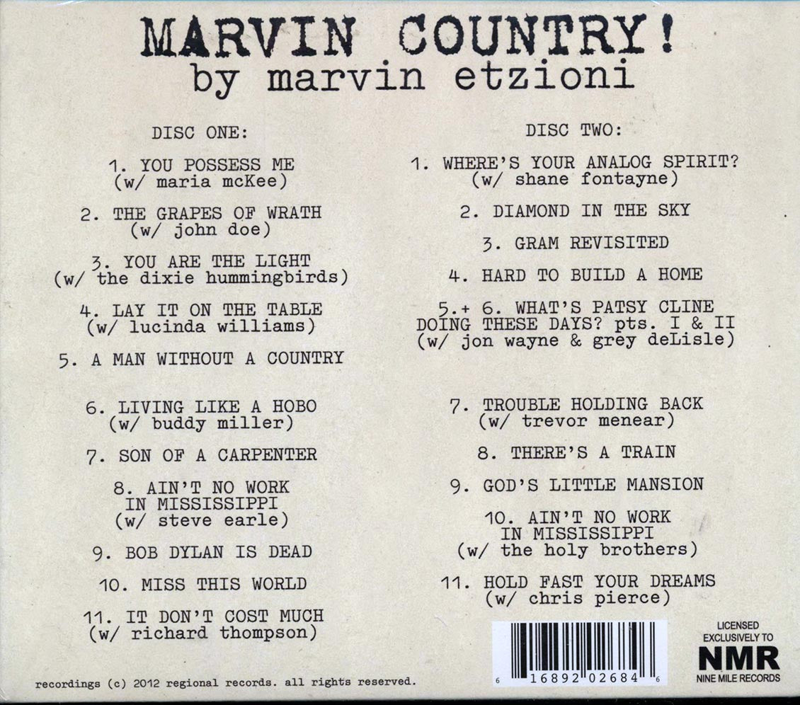 Marvin Etzioni - Marvin Country Music CD
