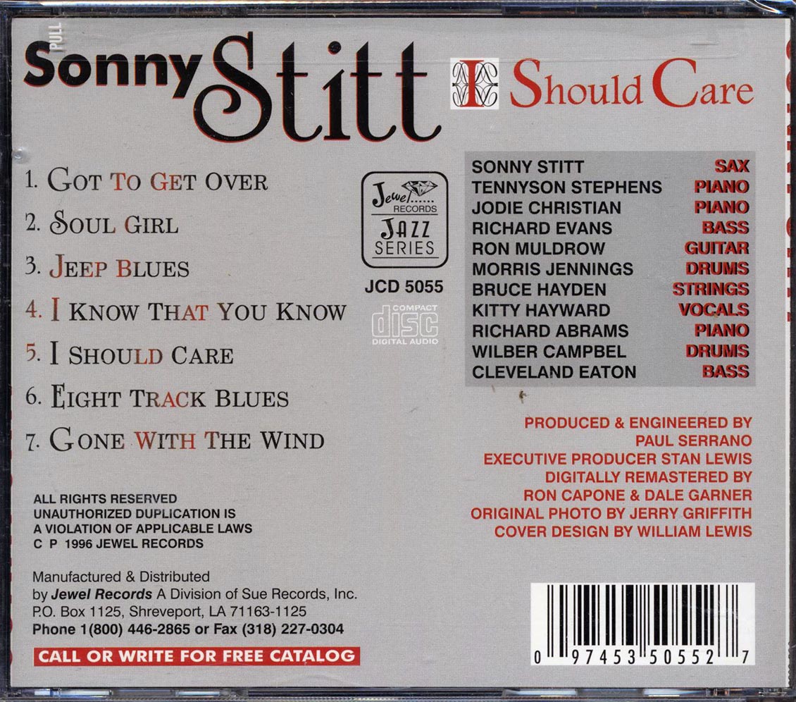 Sonny Stitt - I Should Care Music CD