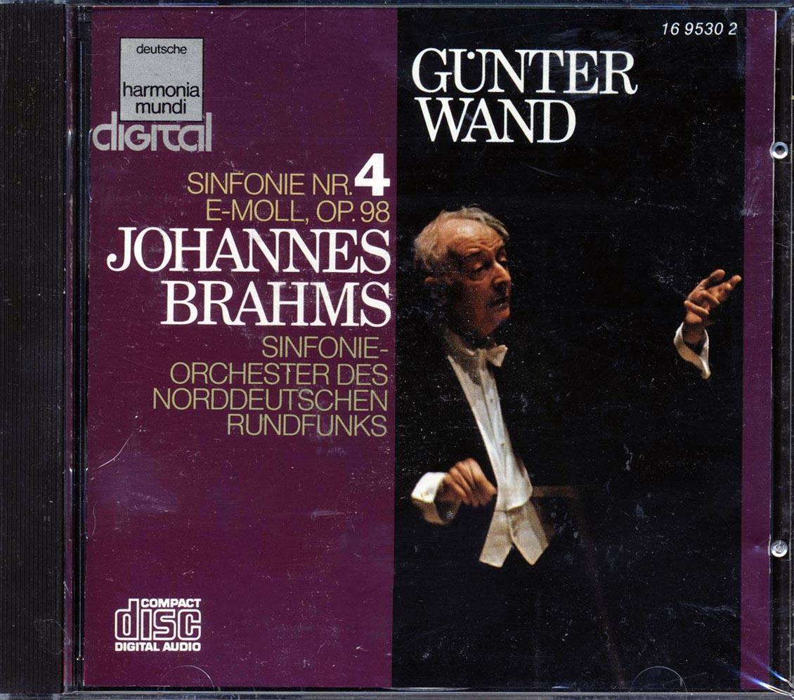 Gunter Wand, Sinfonieorchester Des Norddeutschen Rundfunks, Johannes Brahms - Sinfonie Nr. 4 E-Moll, Opus 98 Music CD
