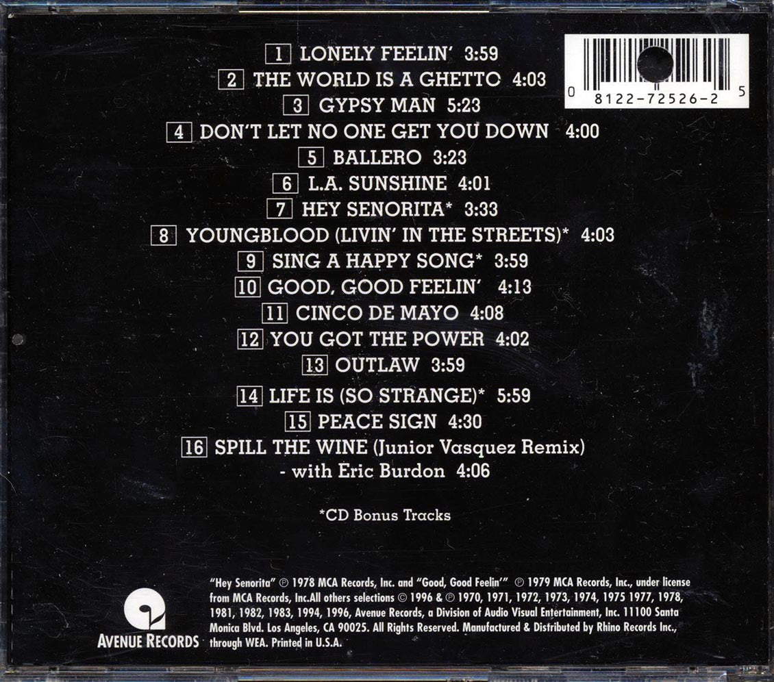 War - The Best Of War And More Volume 2 (marked/ltd stock) Music CD