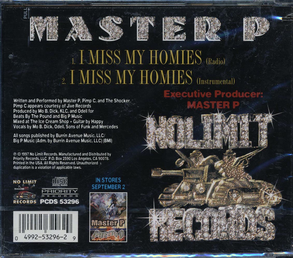 Master P - I Miss My Homies (marked/ltd stock) Music CD