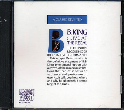 BB King - Live At The Regal Music CD