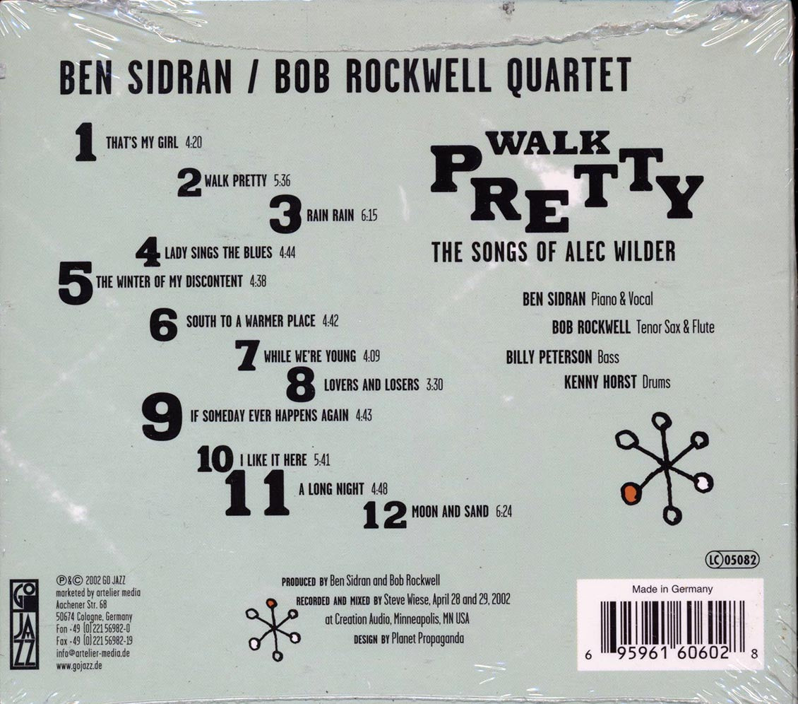 Ben Sidran, Bob Rockwell Quartet - Walk Pretty: The Songs Of Alec Wilder Music CD