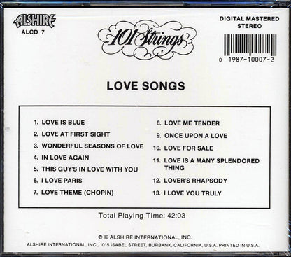 101 Strings - Love Songs Music CD