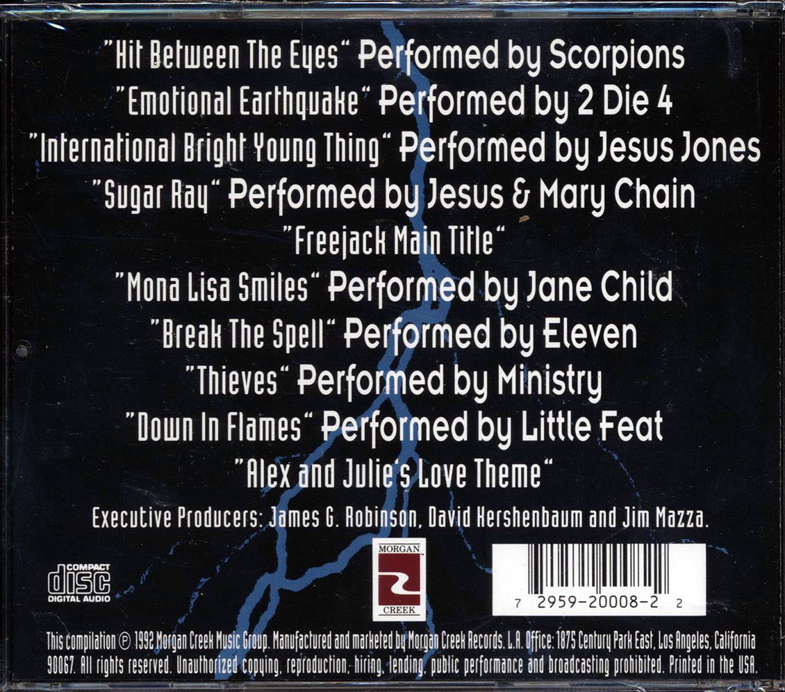 Scorpions, 2 Die 4, Jesus Jones, Etc. - Freejack Soundtrack Music CD