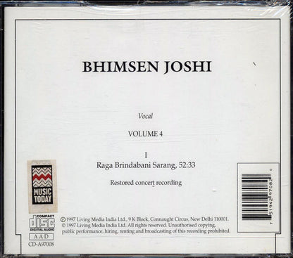 Bhimsen Joshi - Bhimsen Joshi Volume 4 Music CD